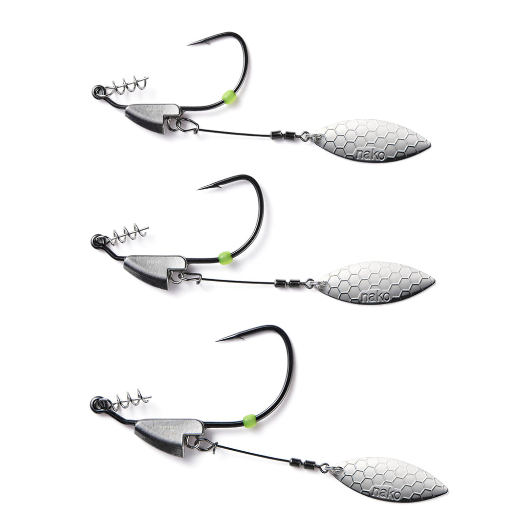 Nako Tungsten Underspin: A Compact Weighted Swimbait Hook for Bass Fishing