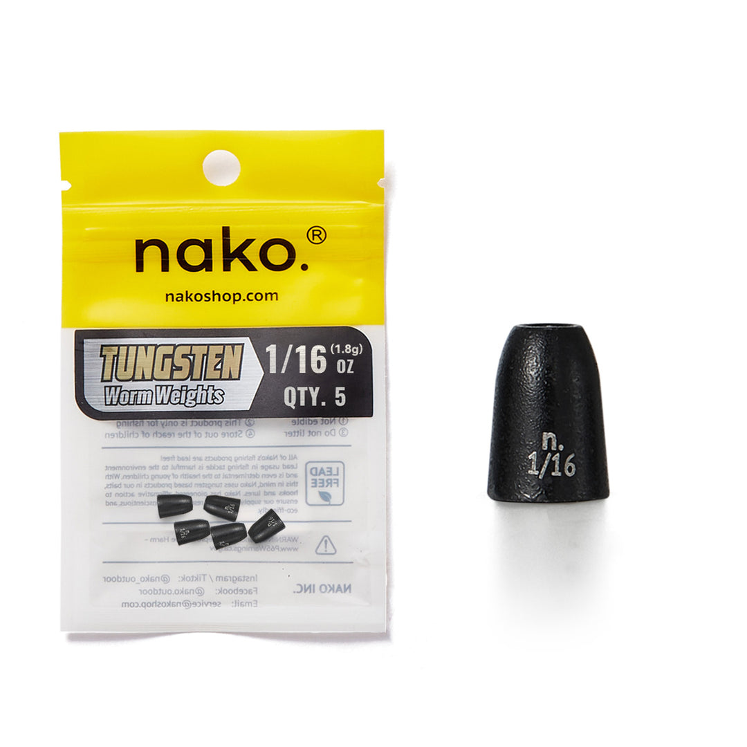 200% Sensitive Tungsten Worm Weights | Bullet Weights | 2 Colors 5 Pack