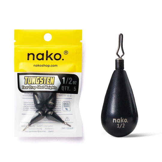 97% Purity Tungsten Tear Drop Shot Weights | 5 Pack | Bulk Pack