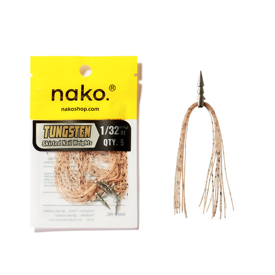 Tungsten Skirted Nail Weights | 5 Pack | 3 Colors