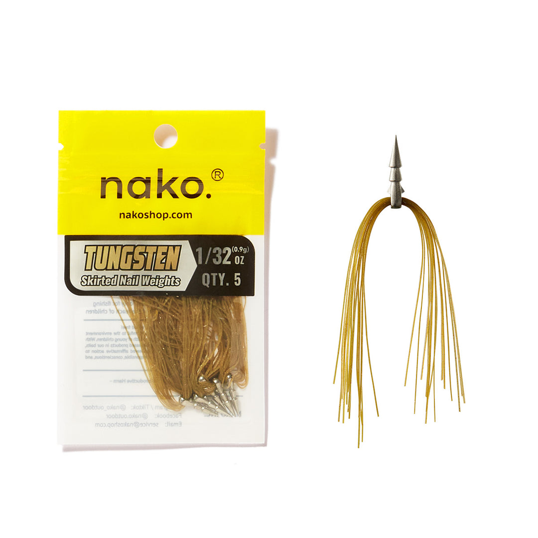 Tungsten Skirted Nail Weights | 5 Pack | 3 Colors