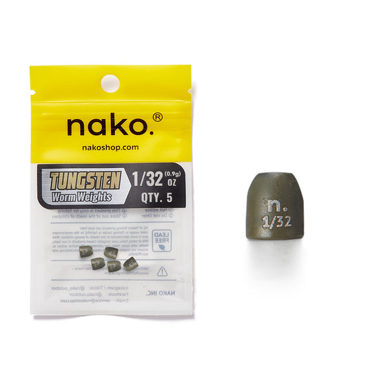 200% Sensitive Tungsten Worm Weights | Bullet Weights | 2 Colors 5 Pack