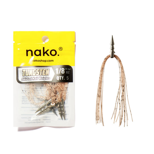 Tungsten Skirted Nail Weights | 5 Pack | 3 Colors