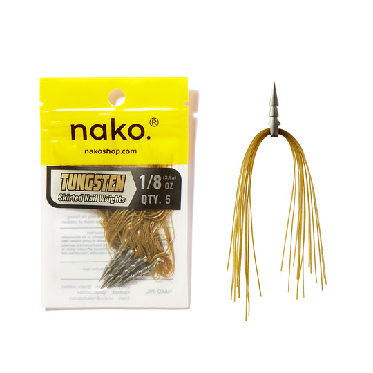 Tungsten Skirted Nail Weights | 5 Pack | 3 Colors