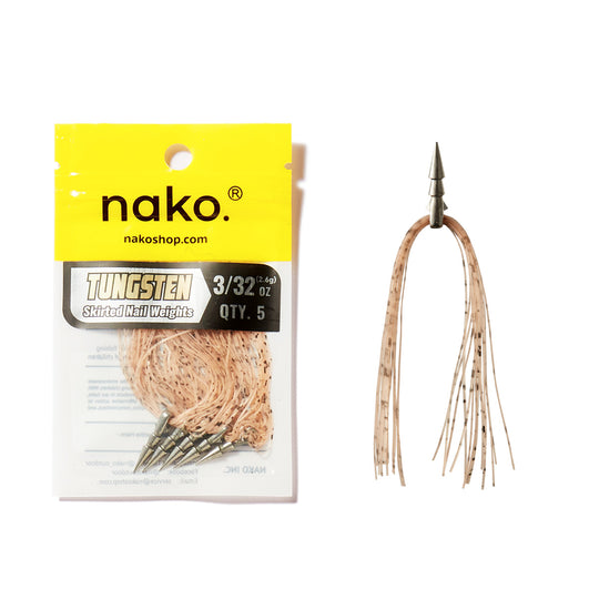 Tungsten Skirted Nail Weights | 5 Pack | 3 Colors