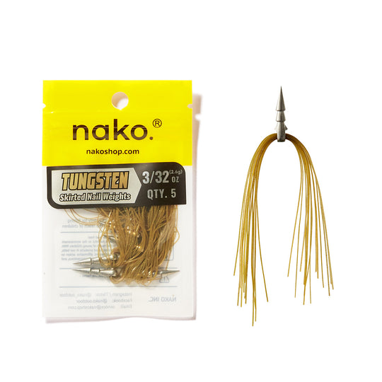 Tungsten Skirted Nail Weights | 5 Pack | 3 Colors