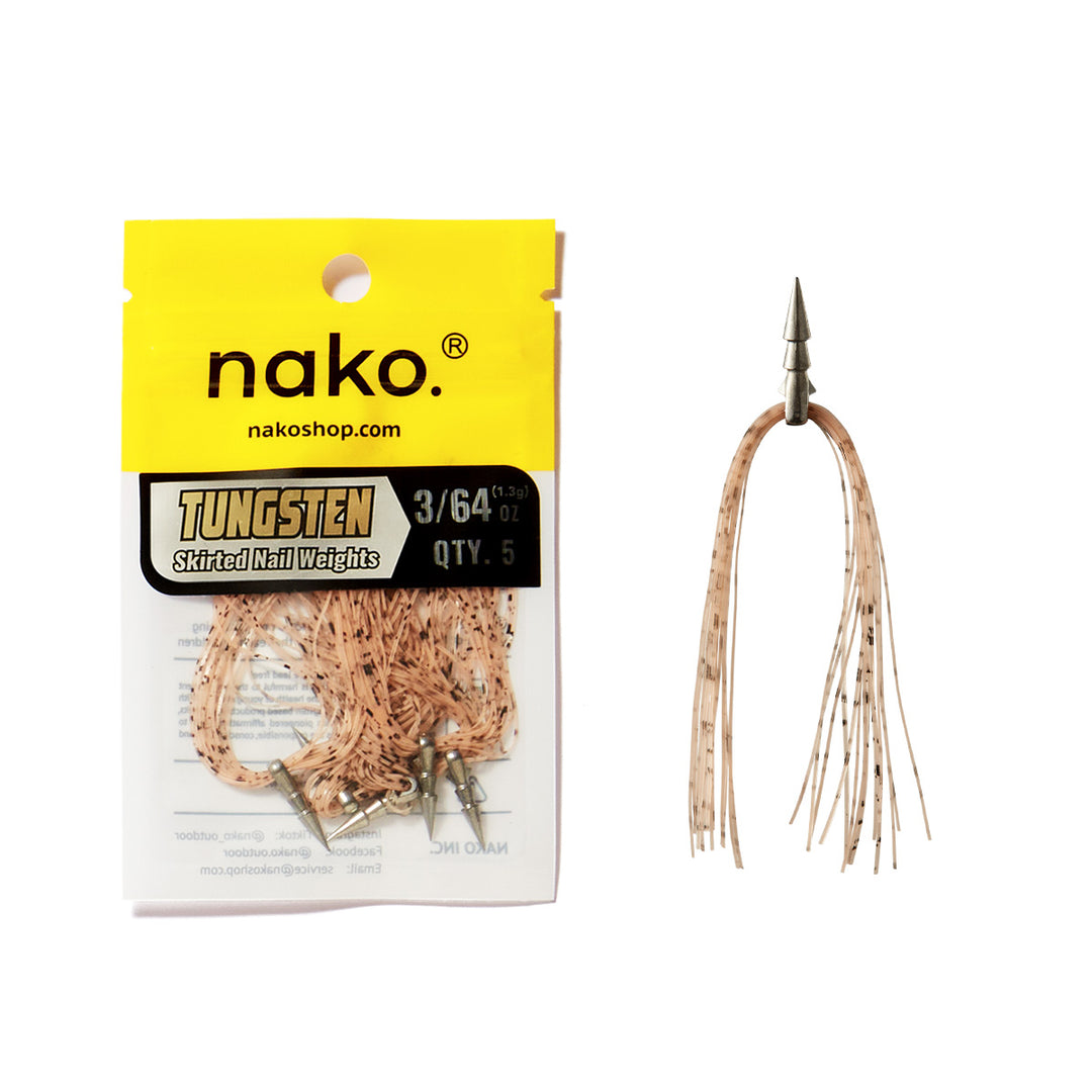 Tungsten Skirted Nail Weights | 5 Pack | 3 Colors