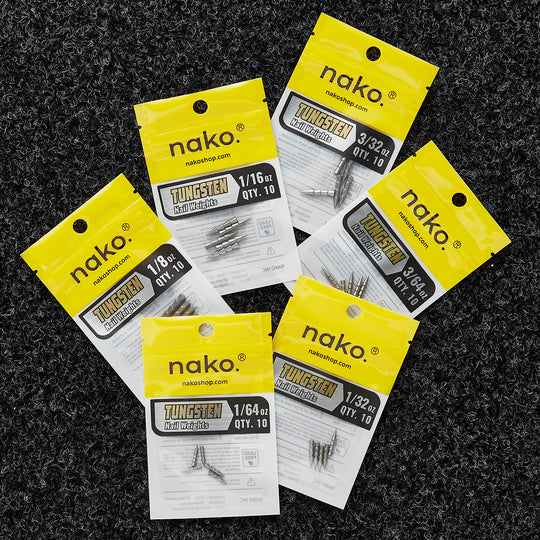 97% Purity Tungsten Polished Nail Weights | 10 Pack