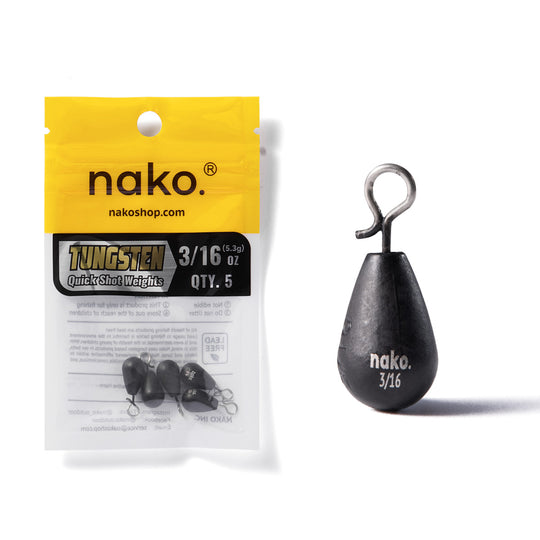97% Tungsten Tear Quick Shot Weights_3/16 oz