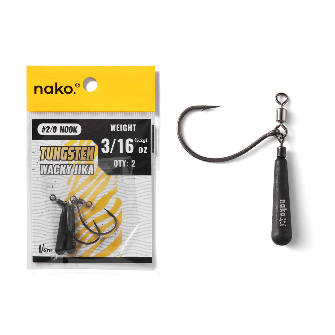 97% Tungsten Wacky Jika Rig | 2 Pack