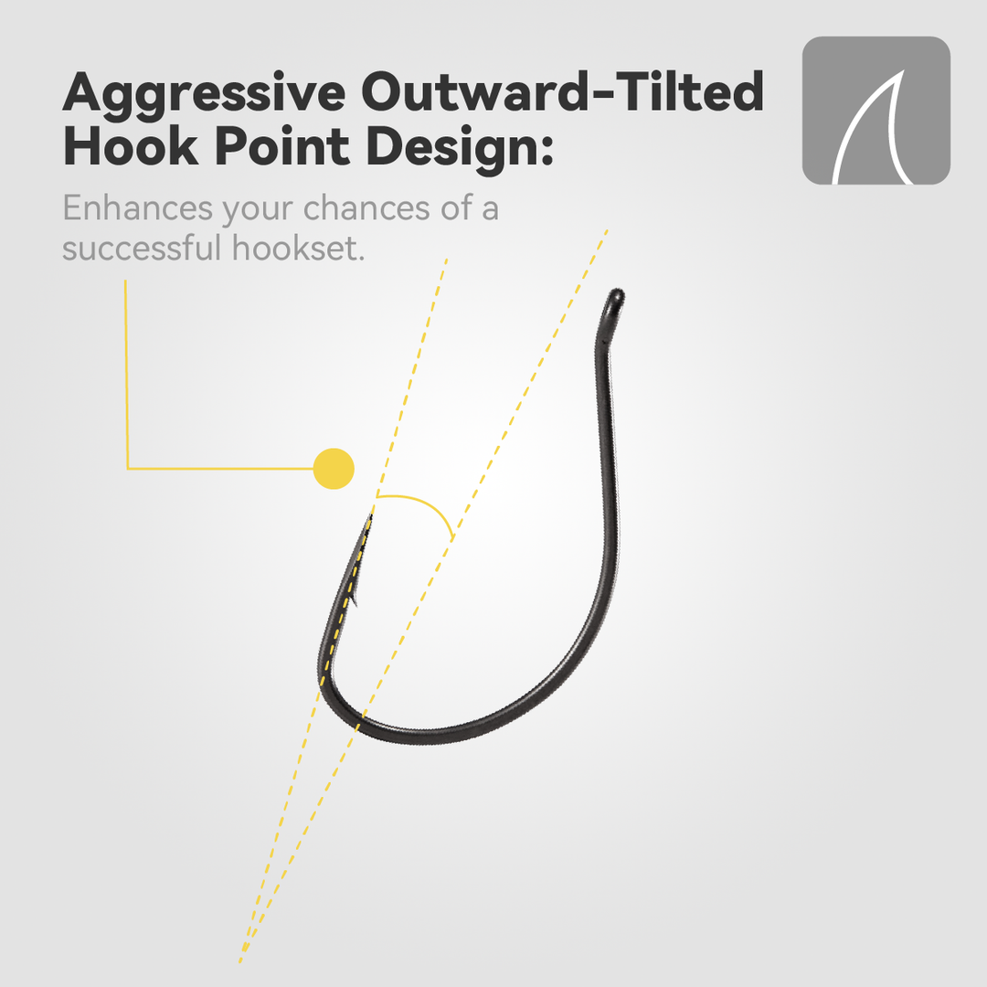 Nako Finesse Drop Shot Hooks | Drop Shot Worm Hooks | 10 Piece | Nano Smooth Coating