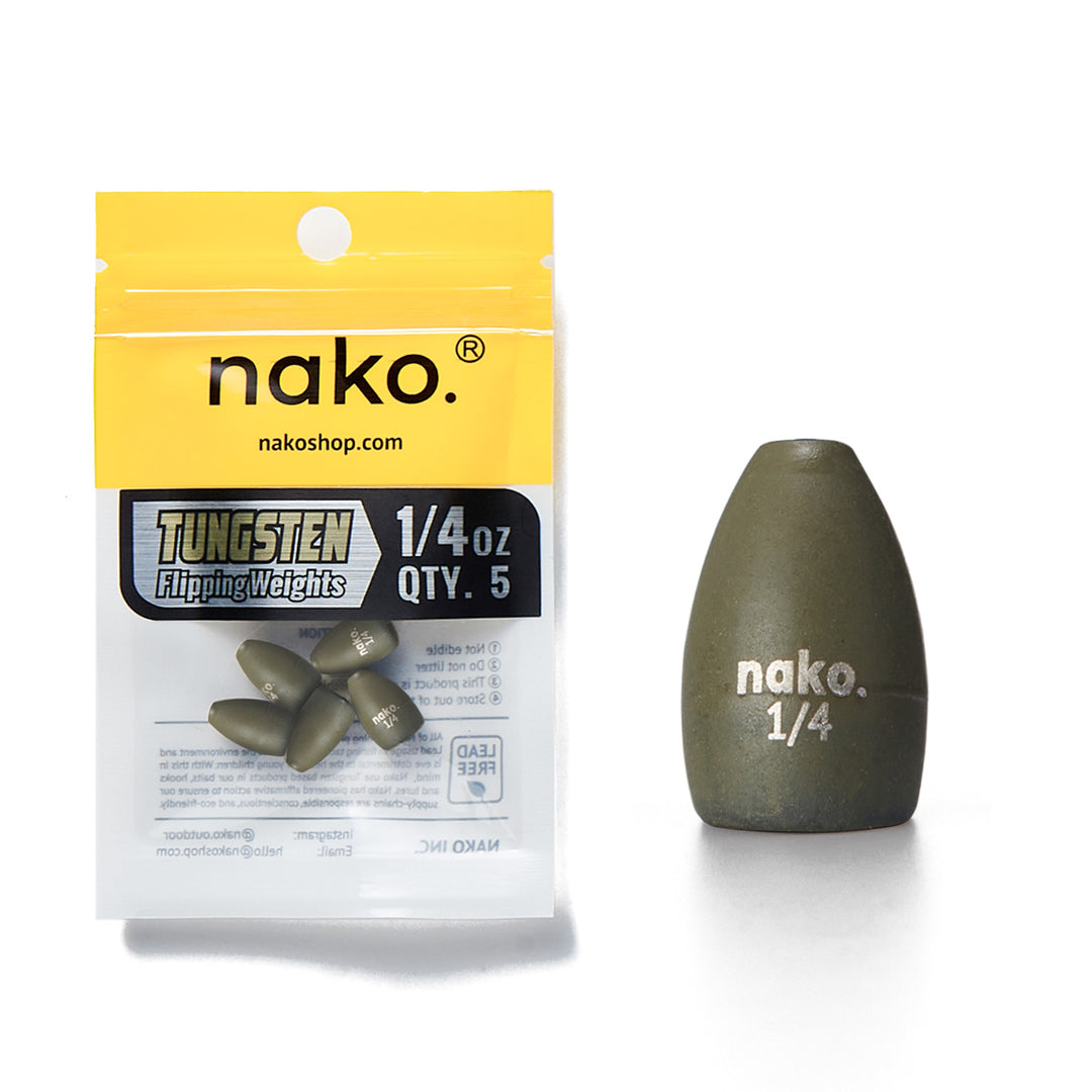 200% Sensitive Tungsten Flipping Weights | 4 Colors 5 Pack