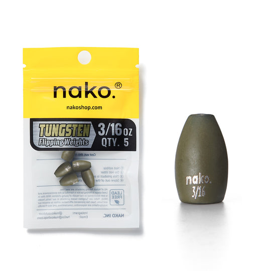 200% Sensitive Tungsten Flipping Weights | 4 Colors 5 Pack