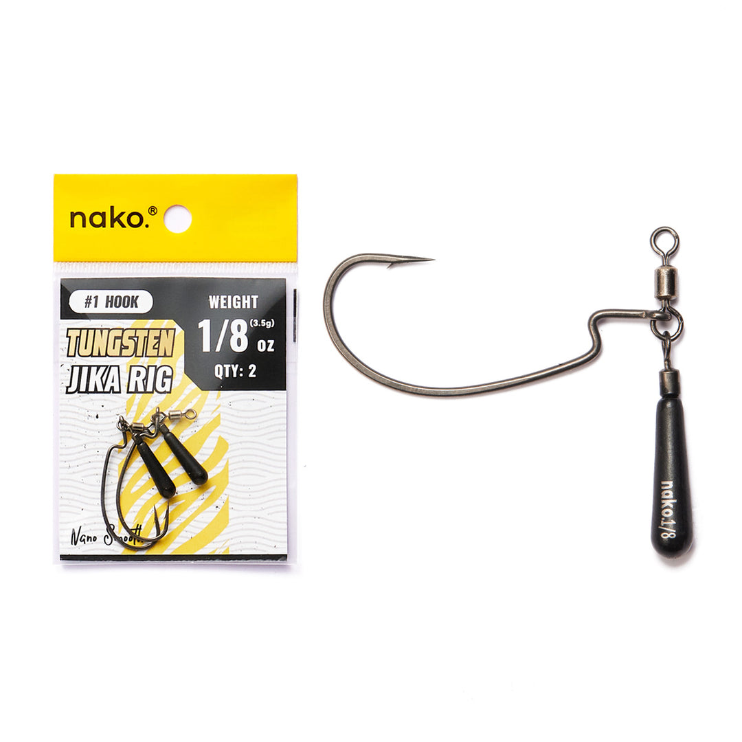 are jigs measured by weight or hook size Tungsten Jika Rig 1/8 oz 3/16 oz 1/4 oz