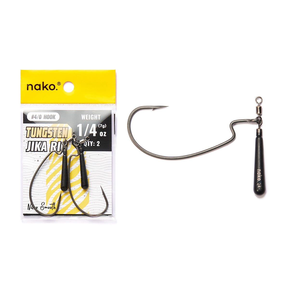 Tungsten Jika Rigs with EWG Hooks | Nako
