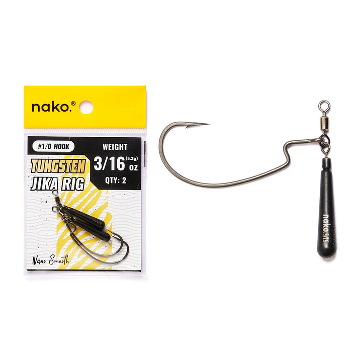 Tungsten Jika Rigs with EWG Hooks | Nako