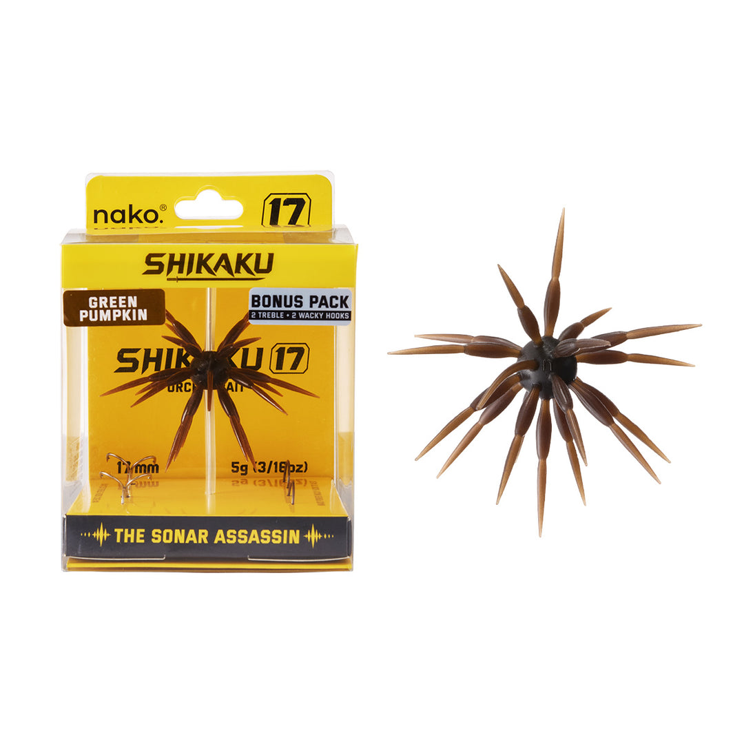 Nako Shikaku 17mm Urchin Bait - Green Pumpkin