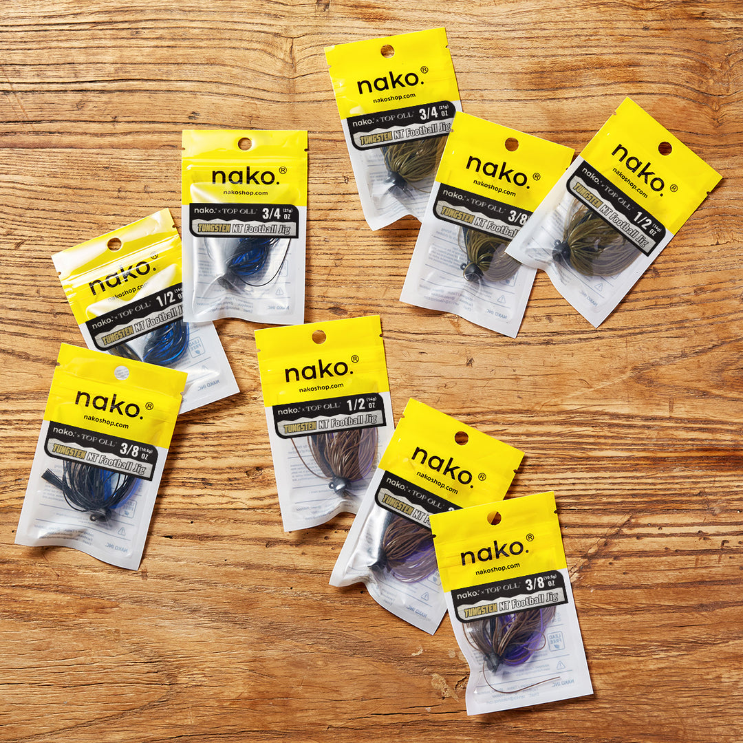 NEW! NT Tungsten Football Jig | 3/8 1/2 3/4 oz | 4 Colors