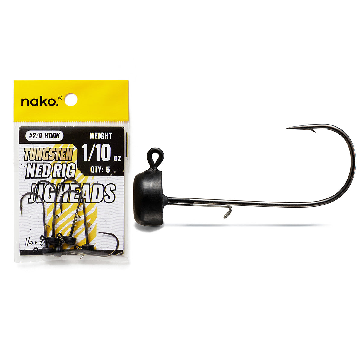 200% Sensitive Tungsten Ned Rig Jig Head 5 Pack – Nako