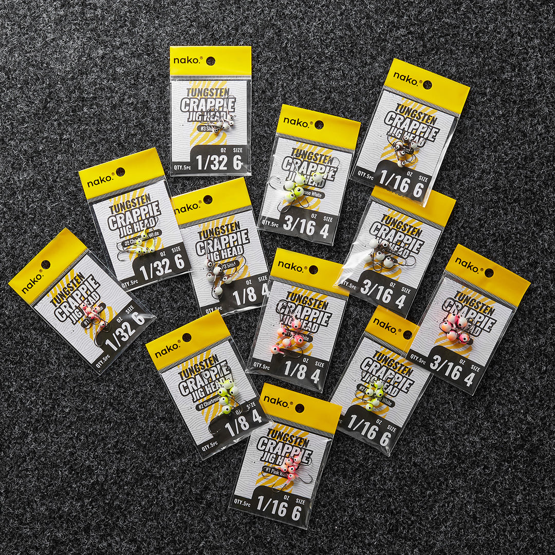 Mustad #4 Jig Heads - Mustad #4 Hooks In 1/32, 1/16, 1/8 Oz For Fishing & Tying Big Eye Minnow Jig Heads - Foto 6