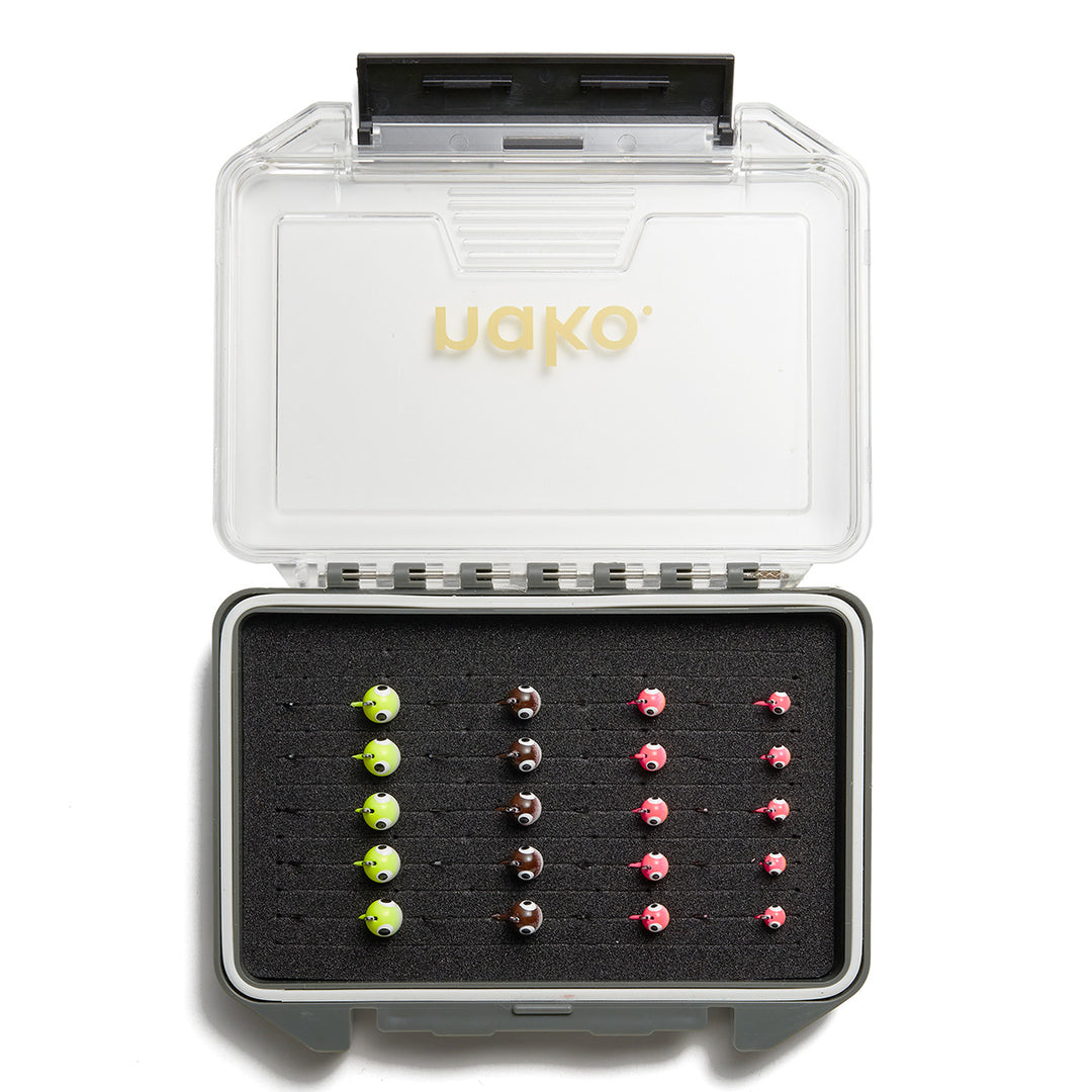 Nako 20-Piece Tungsten Crappie Jig Head Kit