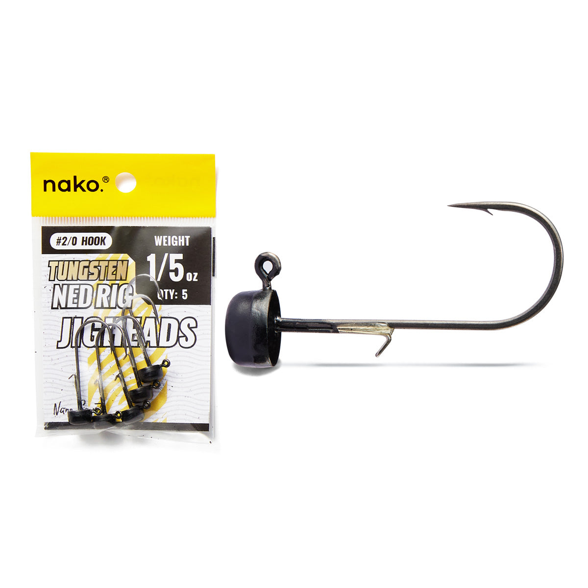HEAD ヘッド first thang 142cm 200% Sensitive Tungsten Ned Rig Jig Head 5 Pack – Nako