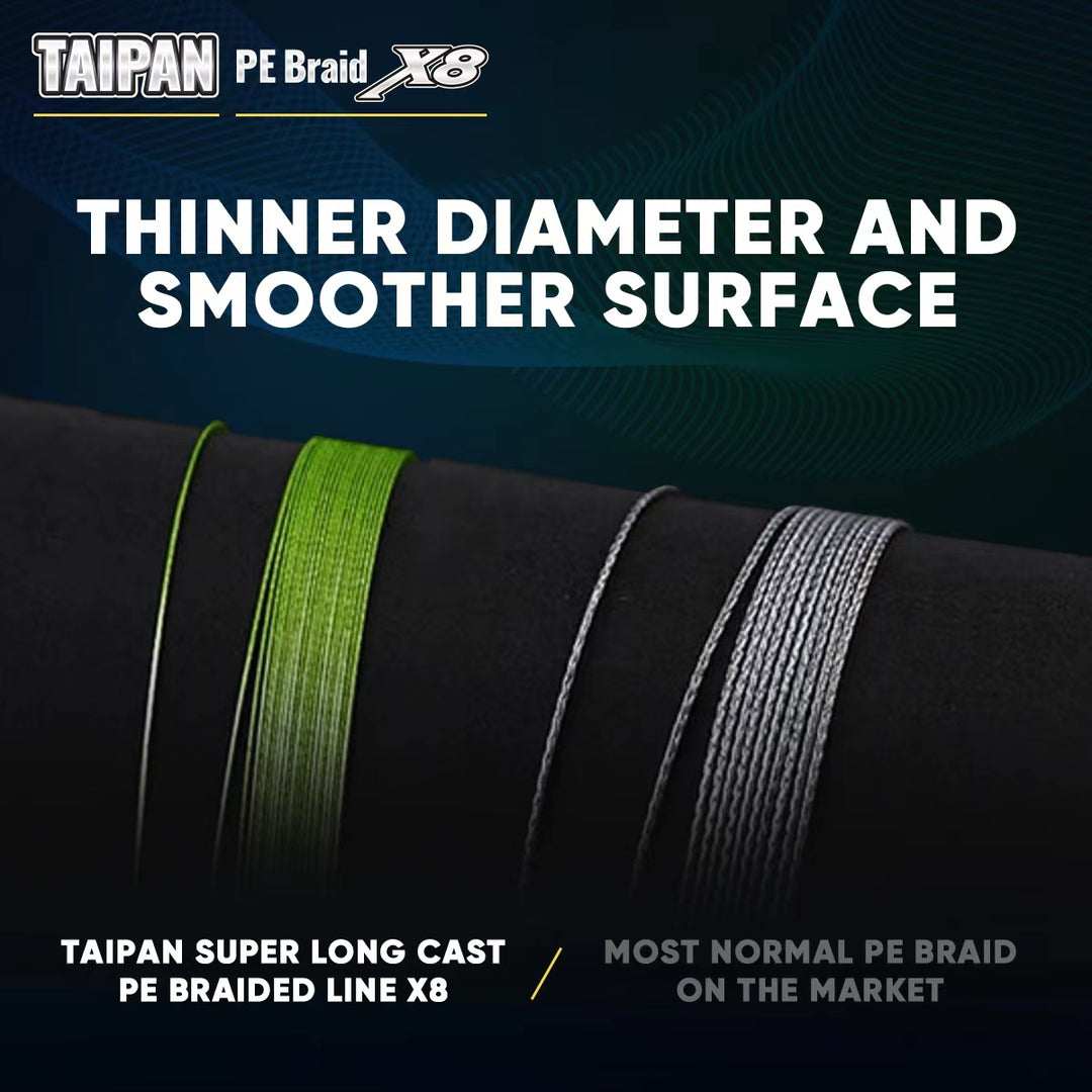 longest casting braided fishing line Buy TAIPAN Super Long Cast PE Braided Fishing Line X8 at Nako