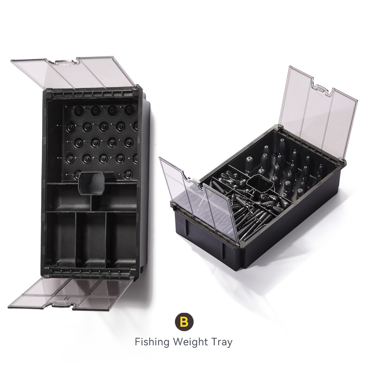 black acrylic tackle box Nako 37 Matrix Interchangeable Tackle Box