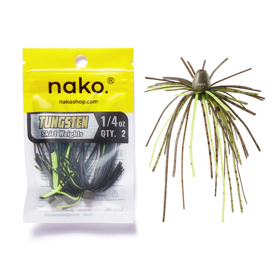 Update! Tungsten Boom Skirt Weights | Designed by Nako | 4 Skirt Colors 2 Pack