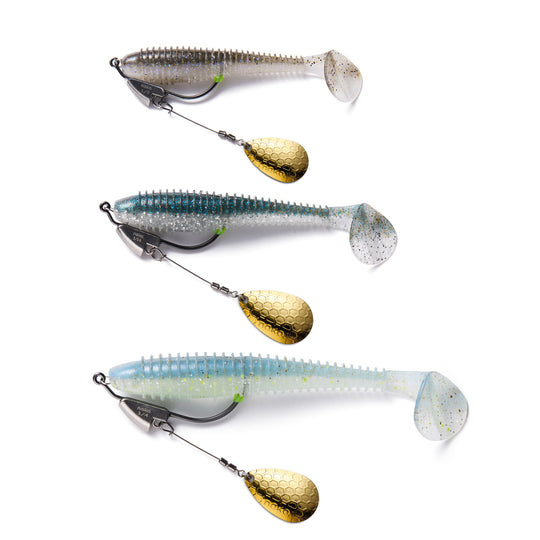 Nako Tungsten Weighted Swimbait Hooks Spring Lock Spinner | Underspin ｜2 Pack