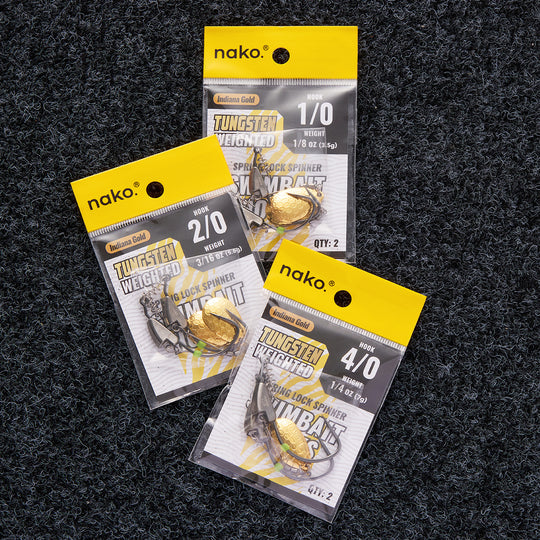 Nako Tungsten Weighted Swimbait Hooks Spring Lock Spinner | Underspin ｜2 Pack