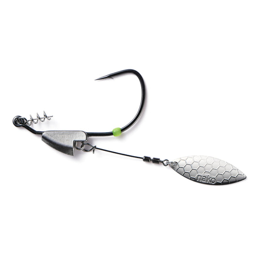 Nako Tungsten Weighted Swimbait Hooks Spring Lock Spinner | Underspin ｜2 Pack
