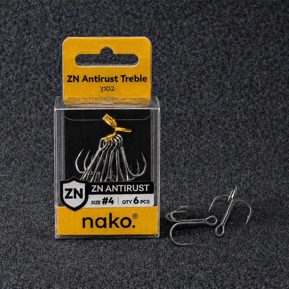 Nako ZN Antirust Treble Hook 3102 | 6 Pack