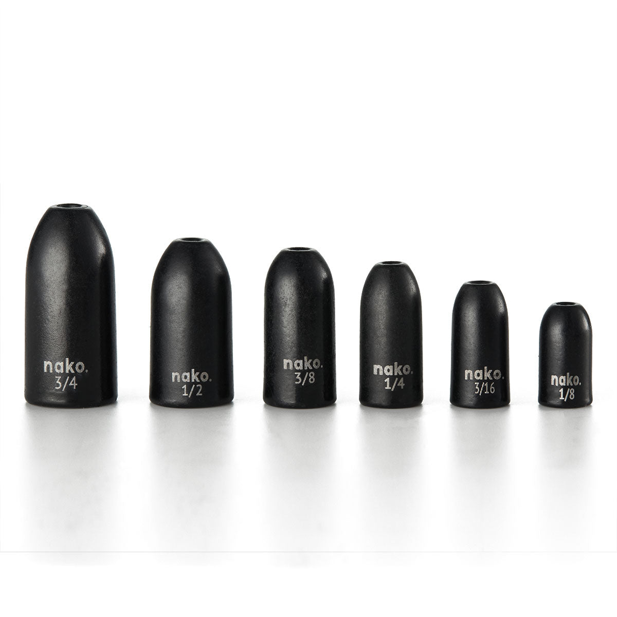 5 Pesi Drop Shot In Tungsteno Skinny 3/16 Oz - S&J'S TACKLE BOX - Fatto In USA