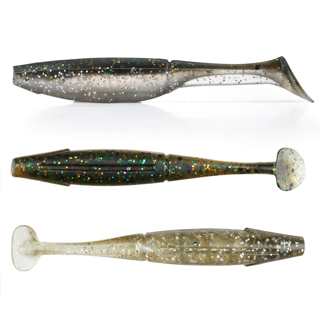 cheap soft plastic fishing lures Tsunami Pro Tidal Baits Mullet 3.5 inch scale pattern and wild 3D eyes Trigger Minnow Kit for Trout