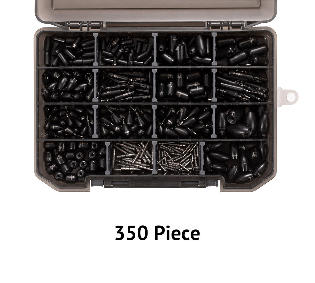 Nako Tungsten Weight Kit | 170 Piece, 350 Piece, Daiwa Terminal Tackle Box