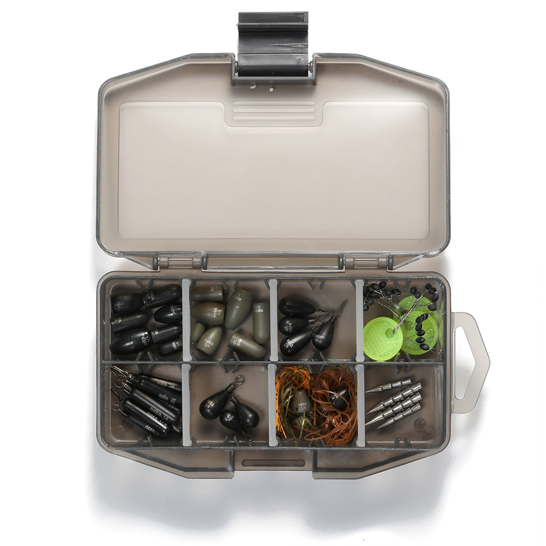 Nako Tungsten Weight Starter Kit, Terminal Tackle Box - 38 Pack