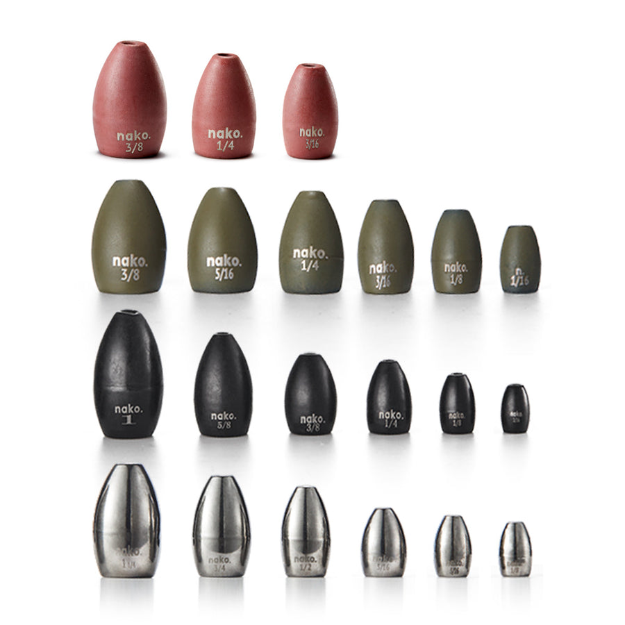 Nako Tungsten Weights Affordable, 2X Sensitivity, 3 Day Shipping
