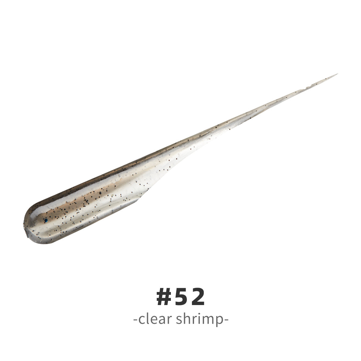 TOPOLL Tube Worm 3.2/4.8 17 Colors 10 Pack | Soft Plastic Bait, #052 Clear Shrimp / 3.2“